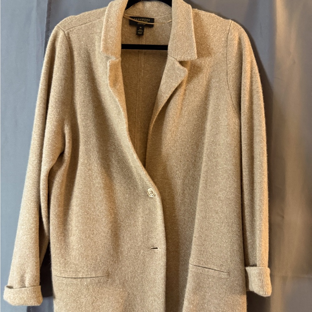 Charter Club Women’s Cashmere Blazer Style Sweater Size XL